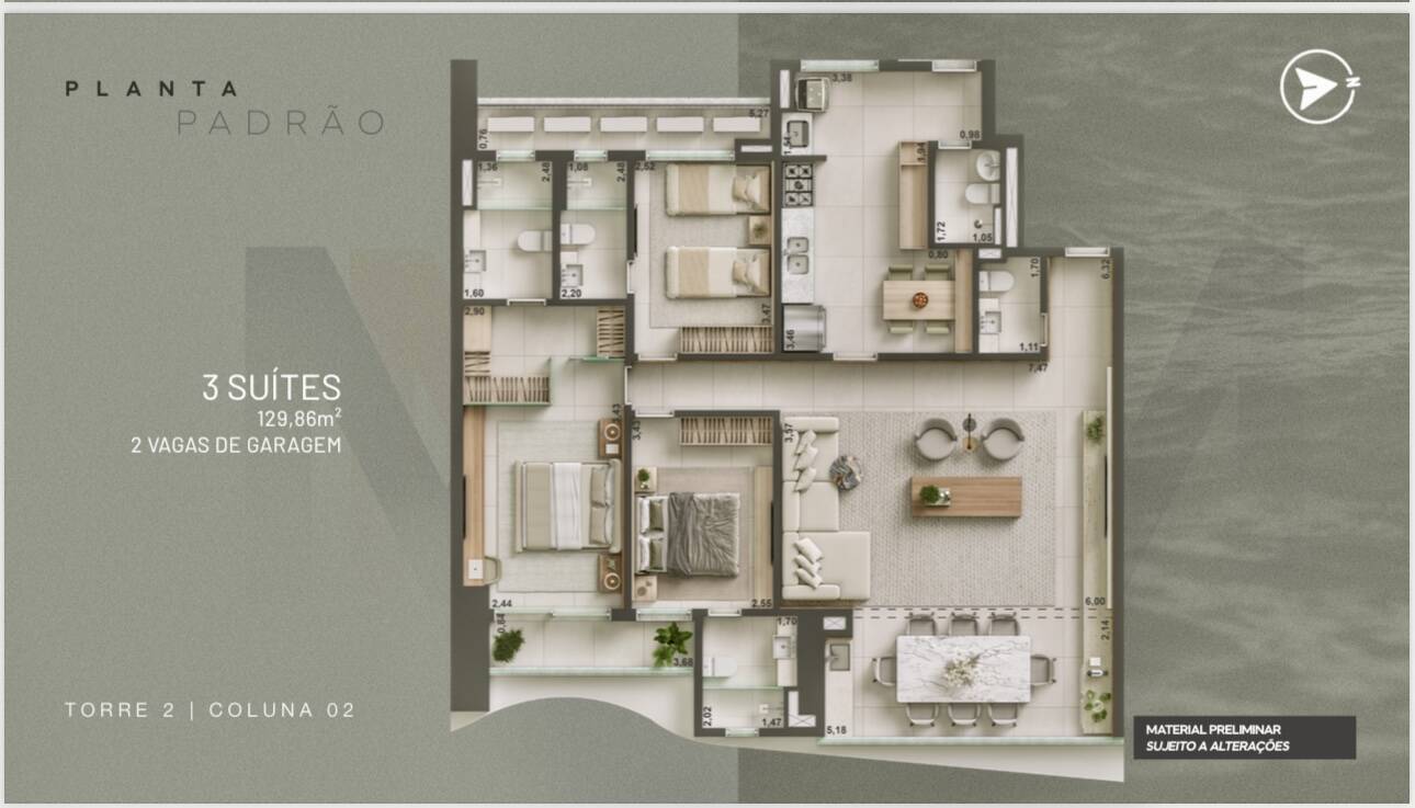 Apartamento à venda com 3 quartos, 132m² - Foto 10