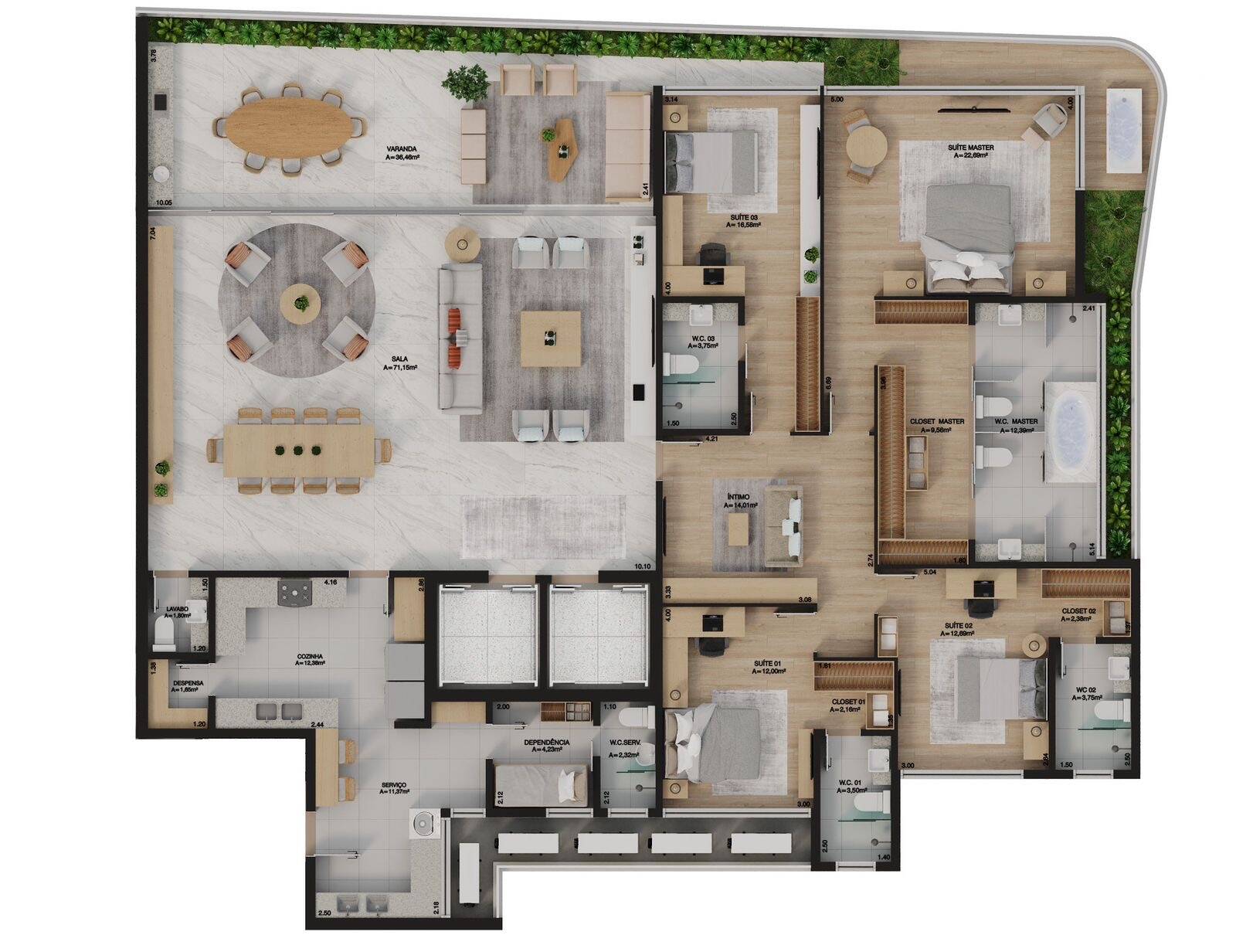 Apartamento à venda com 4 quartos, 315m² - Foto 16