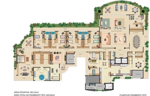 Apartamento à venda com 5 quartos, 883m² - Foto 20