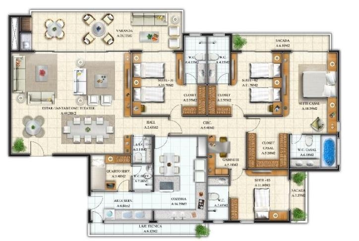 Apartamento à venda com 4 quartos, 212m² - Foto 10