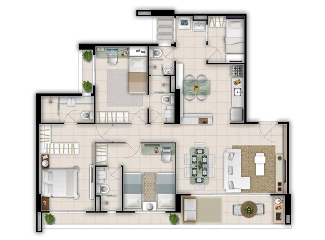 Apartamento à venda com 3 quartos, 1092m² - Foto 6